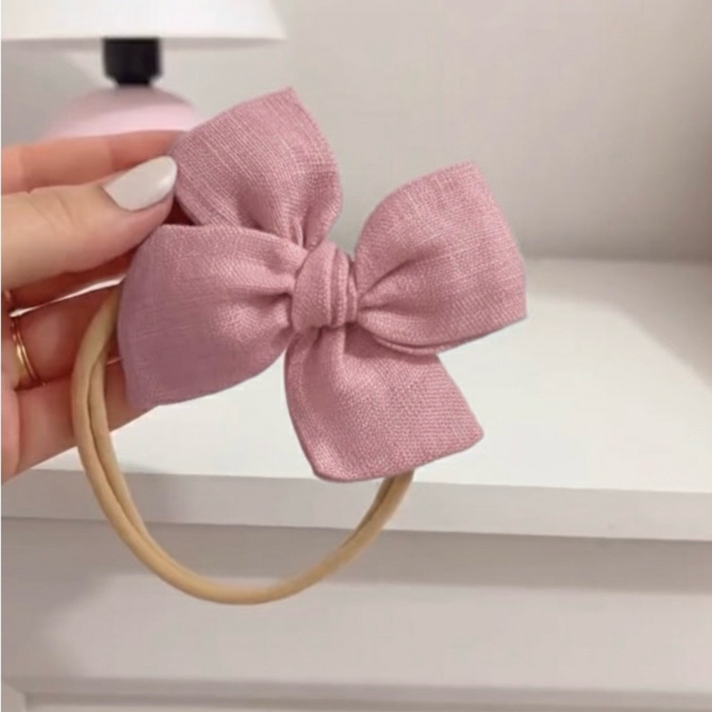 Charming Pink Bow Hairband for Kids